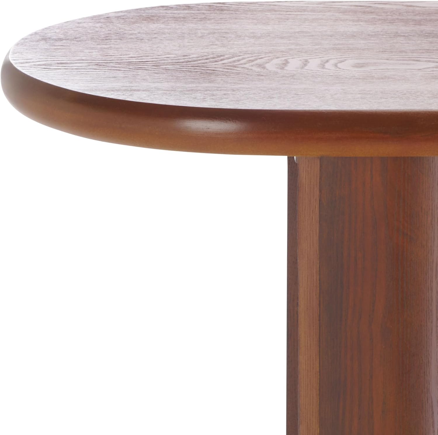 SAFAVIEH Home Collection Koka Walnut Brown Oval Top Console Table (Fully Assembled)