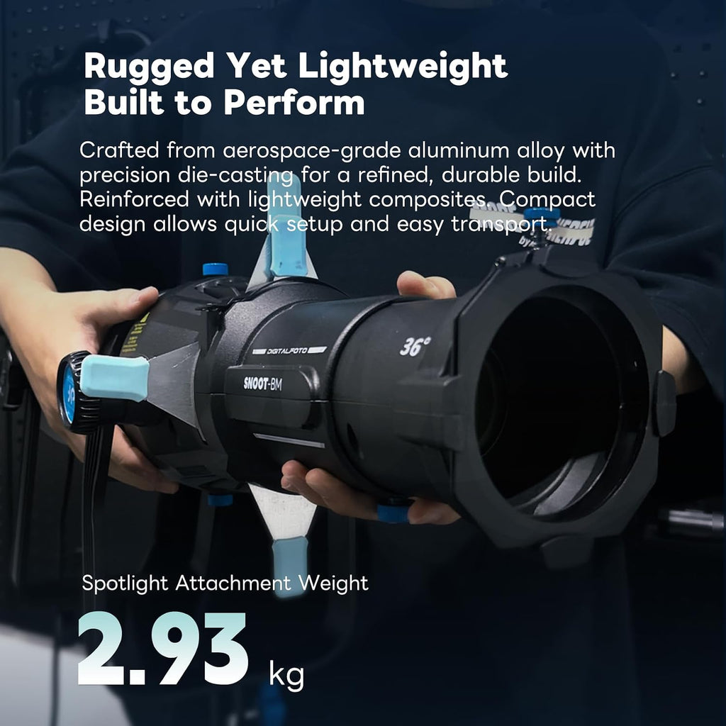 Bowens Mount Optical Snoot Photography,Spotlight Snoot Gobos kit for Monolight,Compatible with Aputure Amaran 100X/D 200D/X,150/300c,600x Pro,Godox SL60 Continuous Light etc