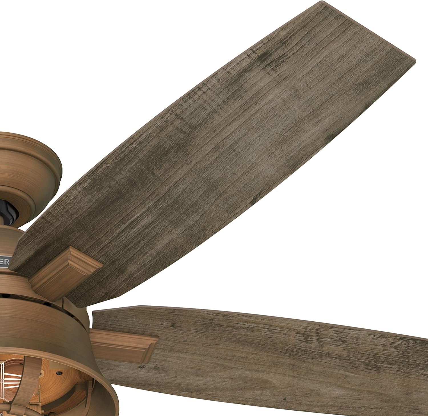 Hunter Fan 52 inch Casual Weathered Copper Indoor Ceiling Fan with LED Light Kit and Remote Control (Renewed)