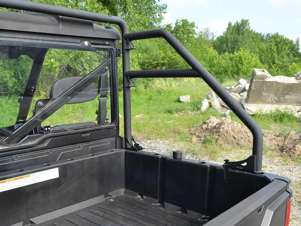 SuperATV Heavy Duty Rear Sport Accessory Bar For Polaris Ranger XP 570 / XP 900 / XP 1000/1000 / Diesel 1000 / Midsize 500/570 / EV/ETX Crew (See Fitment) | Wrinkle Black | Easy Installation