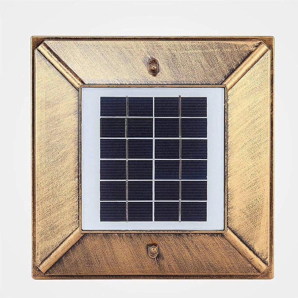 LED Solar Post Light Outdoor,with Square Acrylic Shade White/Warm Light Sources Adjustable Post Pole Pillar Mount Landscape for Garden