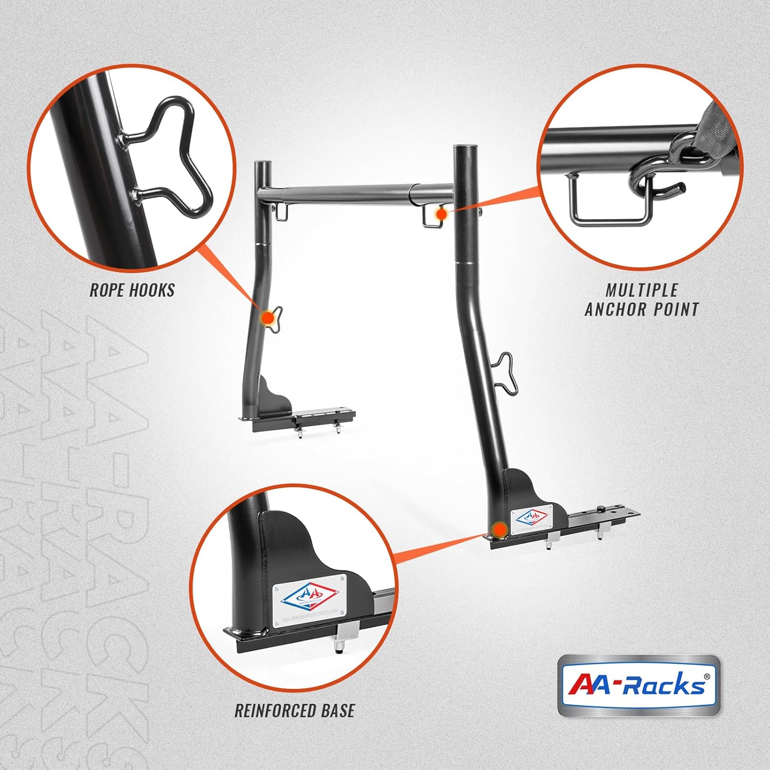 Model X31-J Truck Ladder Rack 800Ibs Capacity with (8) Non-Drilling Z-Clamps Extendable Steel Pick-Up Truck Bed Ladder Rack Two-bar Set - Black