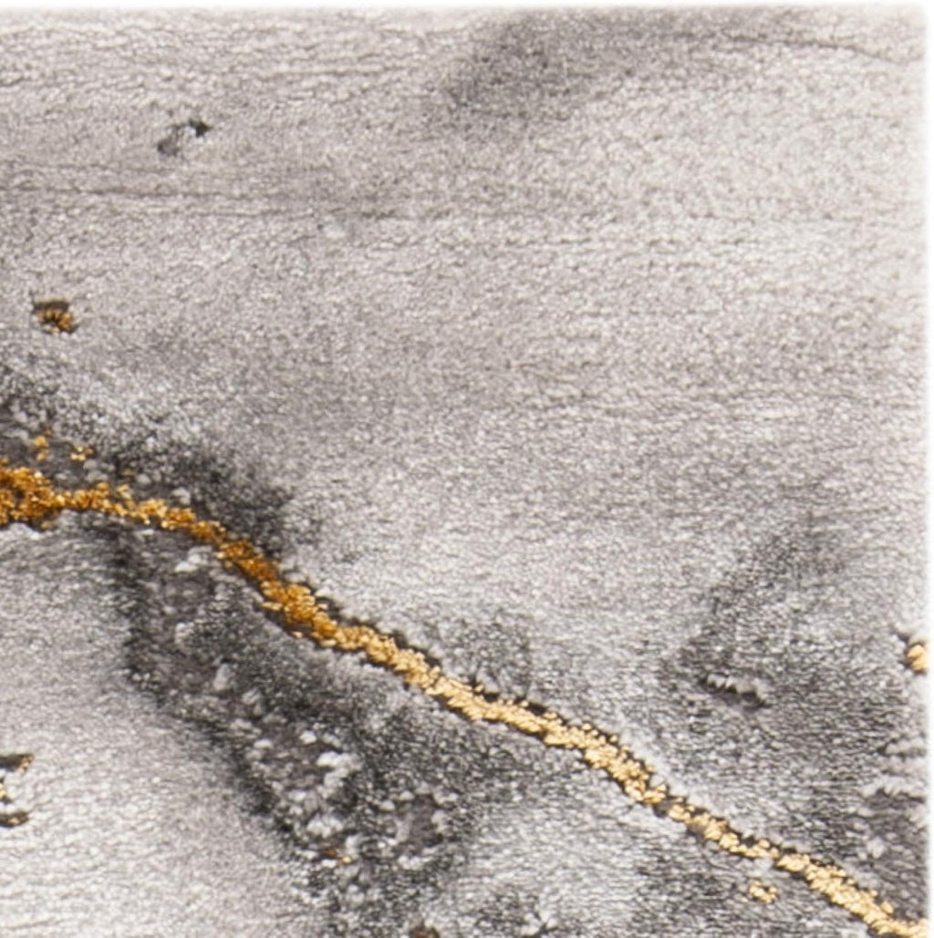 SAFAVIEH Craft Collection Area Rug - 10'6' x 14', Grey & Gold, Modern Abstract Design, Non-Shedding & Easy Care, Ideal for High Traffic Areas in Living Room, Bedroom (CFT877F)