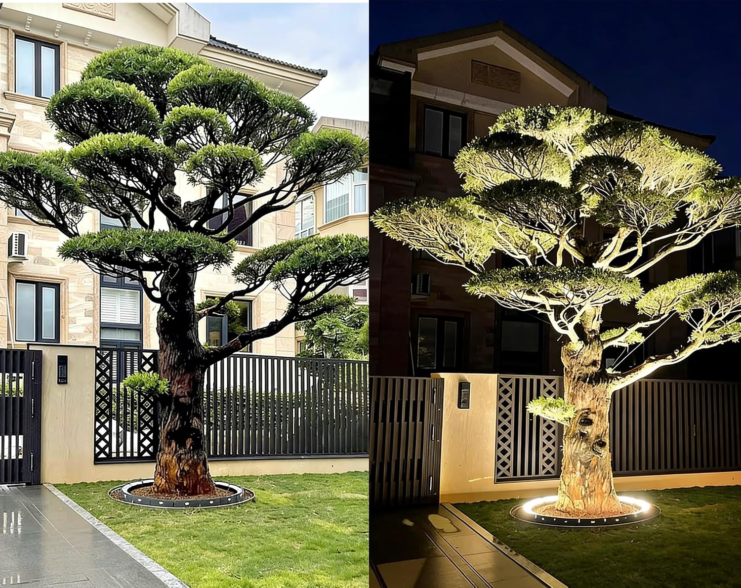 Palm Tree Lights ﻿ Solar LED Led Landscape Lights Waterproof, for Yard Garden Landscape Tree Lighting.Excluding Transformers(4 lamp Heads)