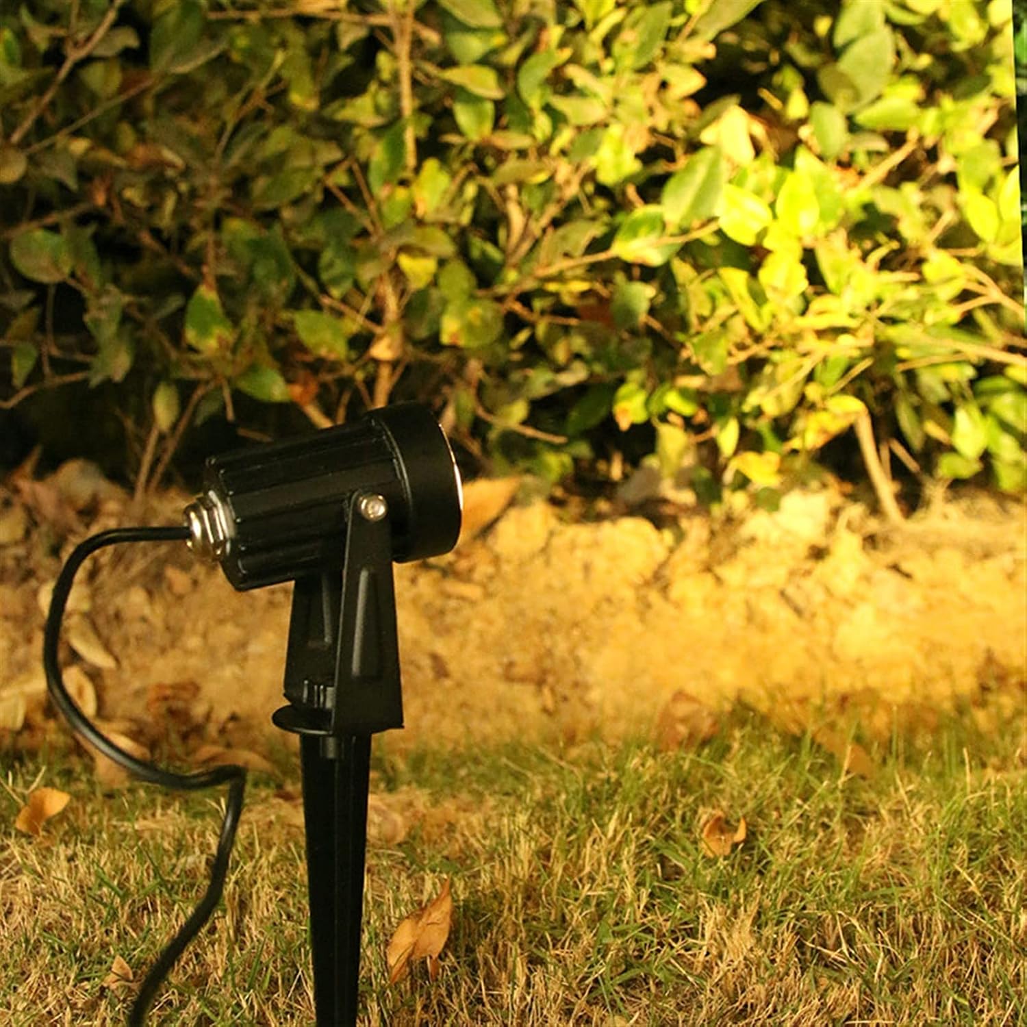 Solar Solar Spotlights Outdoor Ground-Inserting Lawn Lights Landscape Spotlights LED Waterproof Garden Lighting Garden Lights Waterproof (Size : One Drag Two Yellow Light 3000K)
