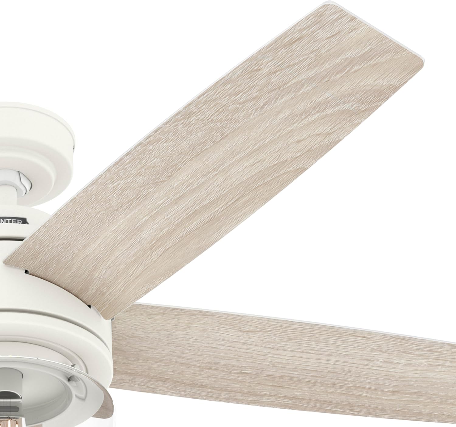 Hunter Fan 52 Inch White Indoor Ceiling fan with LED Light and Remote Control for Bedroom, Living Room/Family Room, Office, Basement, Kitchen, Dining Room (Renewed)