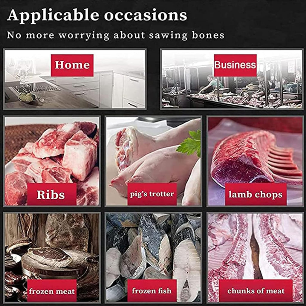 Cordless Bone Saw Machine, Cordless Reciprocating Saw, Butcher Cutting Machine with Rechargeable Battery, Multifunctional Reciprocating Saw for Cutting Meat Bones Bacon P,1300W