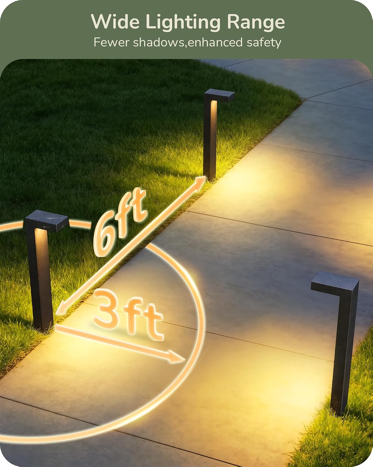 EDISHINE Low Voltage Pathway Lights Wired, 3000K 3.2W 50,000Hrs Waterproof LED Outdoor Landscape Lighting with Connectors, 12V Modern Cast-Aluminum Landscape Path Lights for Walkway Garden, 12 Pack