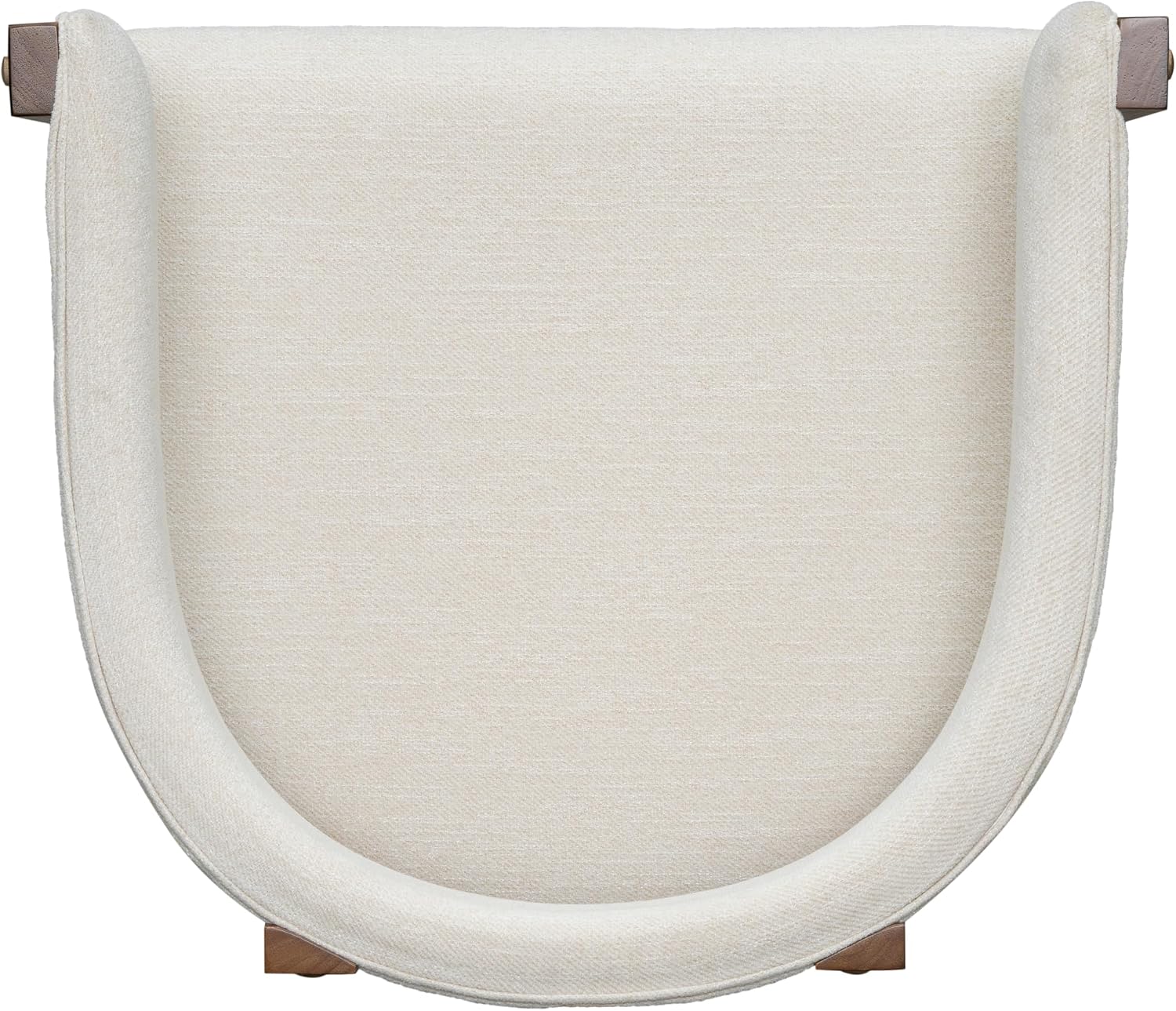 Christopher Knight Home Set of 2 Arley Modern Fabric Upholstered Dining Armchair, Sturdy Wooden Kitchen Side Chair with Ergonomic Backrest and Footrest, Soft Padded Barrel Accent Chair, Beige+Walnut