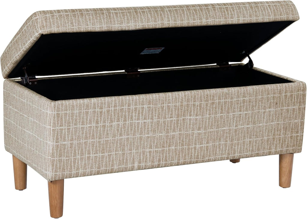 HomePop Malmo 36' Storage Bench - Tan Geometric Pattern