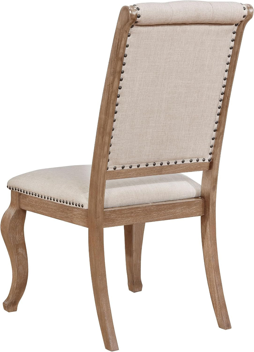 Coaster Home Furnishings - Brockway - Set of 2 Upholstered Dining Chair with Button Tufted, Nailhead Trim and Diamond Motif - Dining Room & Kitchen - Barley Brown - 110292