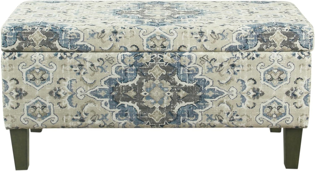 HomePop 36' Decorative Storage Bench - Antiqued Blue