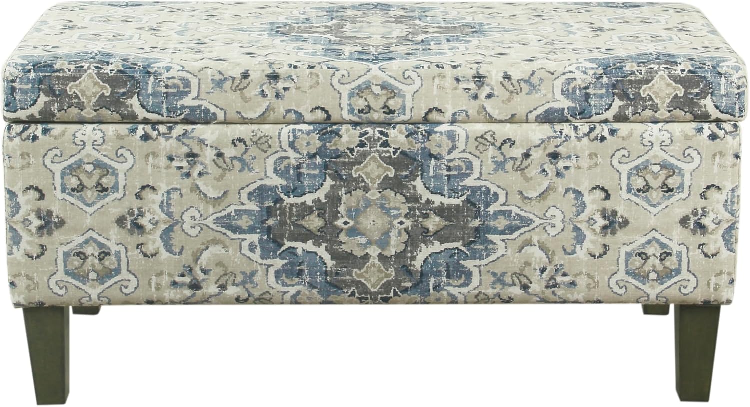 HomePop 36' Decorative Storage Bench - Antiqued Blue