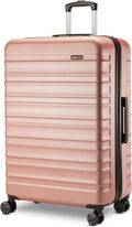 Amazon Basics 30' Hardside Large Checked Luggage, Expandable For Up to 15% More Space, Scratch-Resistant Surface, Four Multi-directional Wheels, Rose Gold