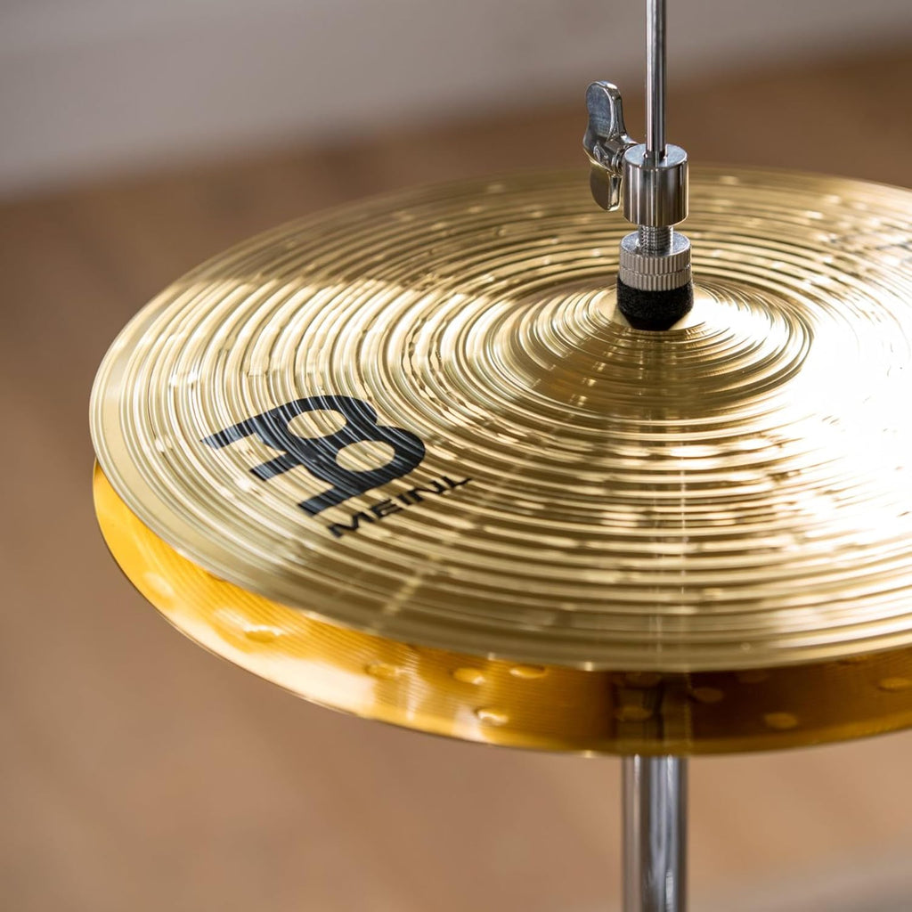 Meinl Cymbals Super Set Box Pack with 14' Hihats, 20' Ride, 16' Crash, 18' Crash, 16' China, and a 10' Splash – HCS Traditional Finish Brass – Made In Germany, 2-YEAR WARRANTY (HCS-SCS)