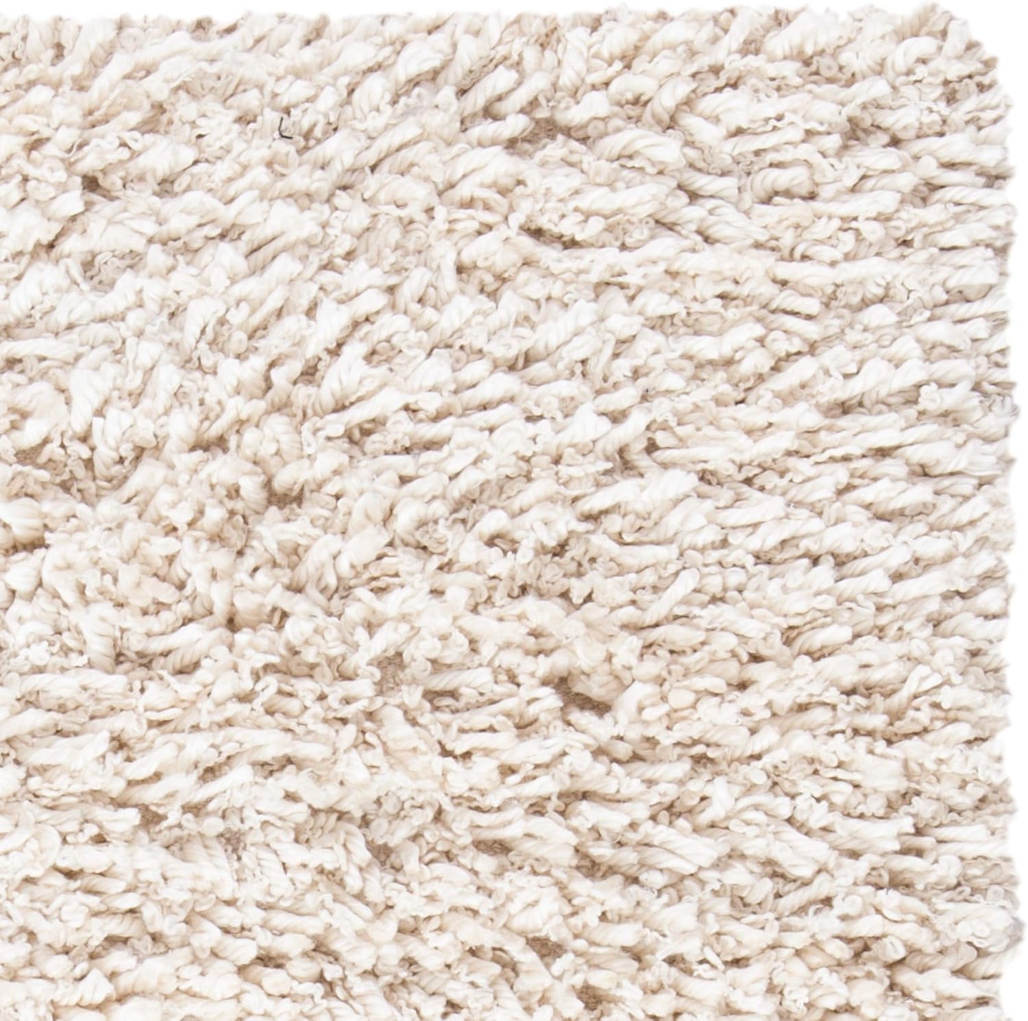 SAFAVIEH Sheep Shag Collection 5' x 8' Ivory SSG212A Handmade 1-inch Thick Area Rug