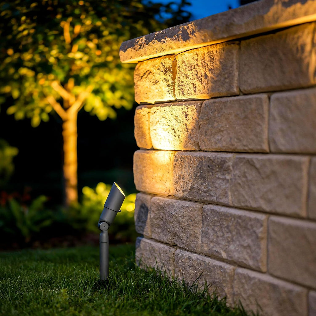 VENUS MANUFACTURING 16 Pack Low Voltage LED Spotlight 12V Outdoor Spot Lights Landscape Lighting 3 Watt 3000K Warm White Light Weatherproof Spot Light for Garden Trees with Spike & Connector