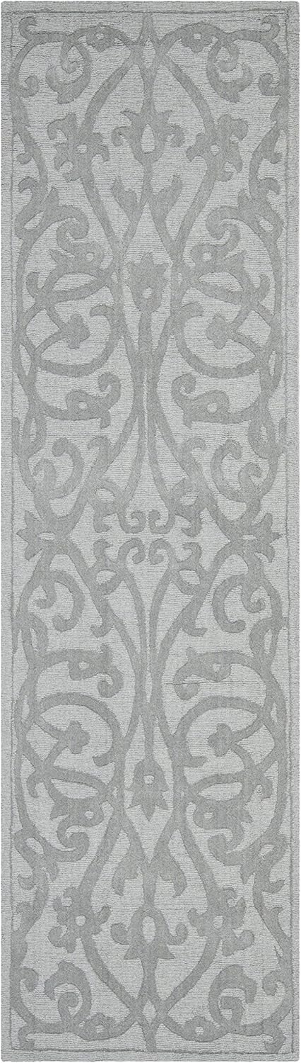 SAFAVIEH Impressions Collection Runner Rug - 2'3' x 12', Grey, Handmade Wool, Ideal for High Traffic Areas in Living Room, Bedroom (IM341B)