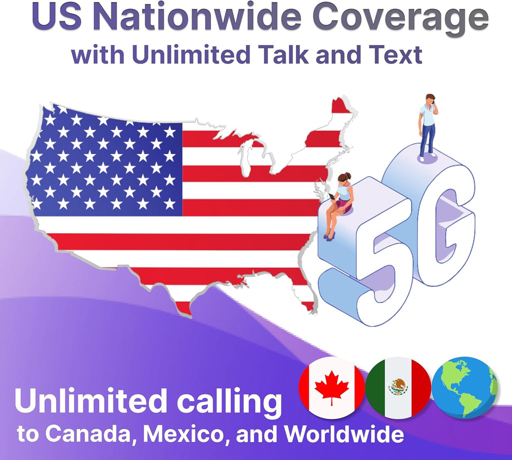 Jethro Mobile Prepaid Plan – 180 Days of Unlimited Talk & Text + 3GB High-Speed Data | Works with iPhone, Android & Feature Phones | 3-in-1 SIM Card