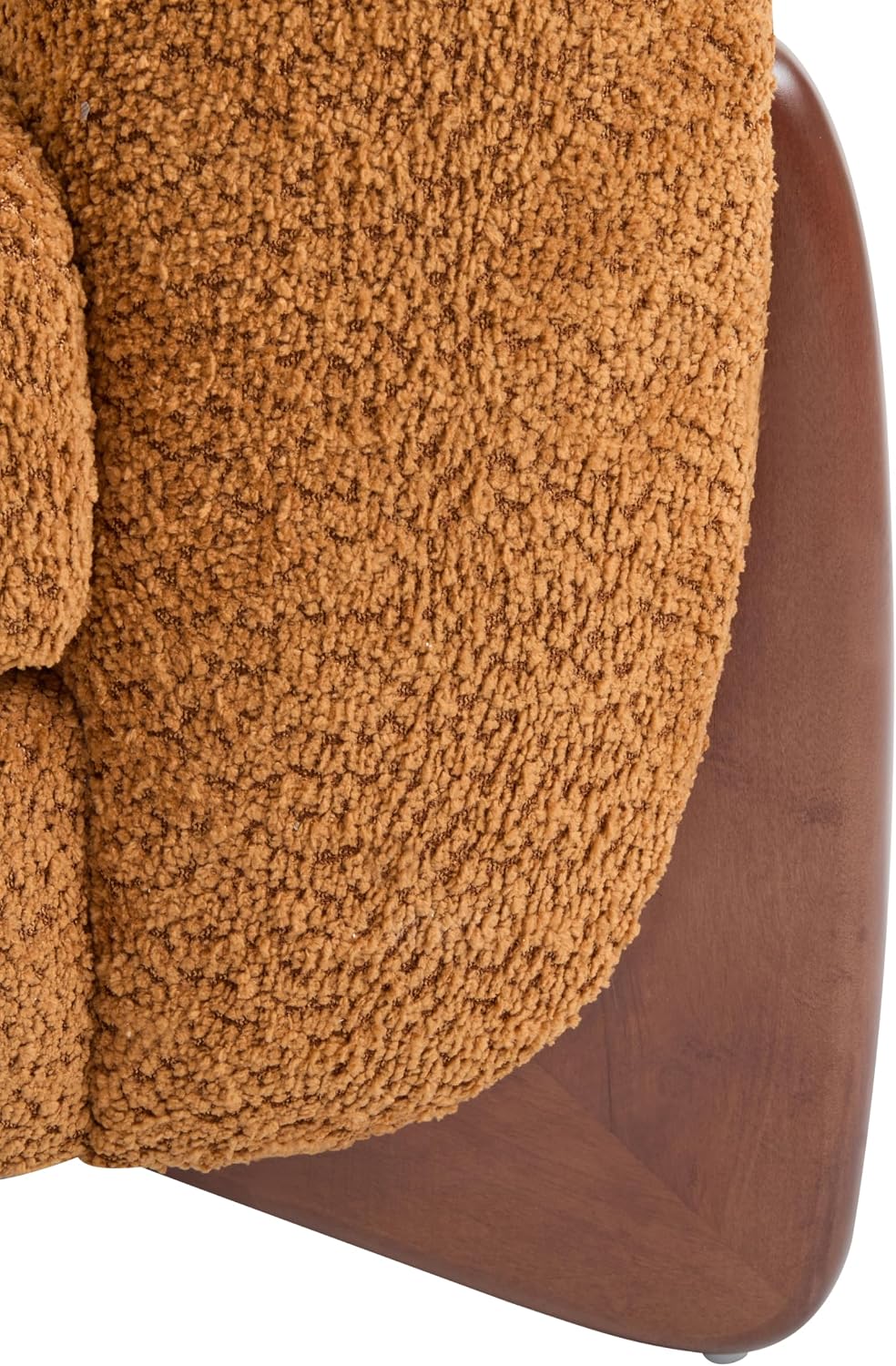 Christopher Knight Home Alma 63' Boucle Loveseat with Wood Legs, 2 Seater Sofa Couches for Living Room, Upholstered Couch Chair, Soft Seating Lounge Sofa Chair, Cozy Loveseat with Armrest, Caramel