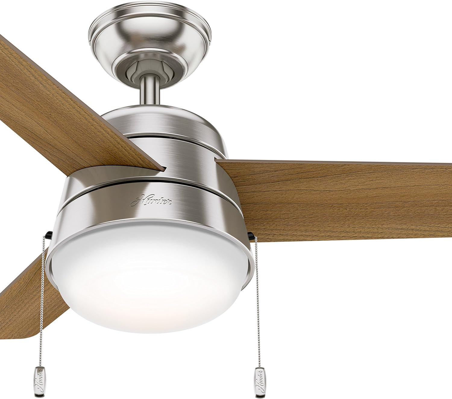 Hunter Fan 36 inch Ceiling Fan in Brushed Nickel with LED Light Kit (Renewed)