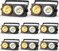 200W Blinder Stage Lights, 2-in-1 Warm & Cool White COB Spotlights, LED Par Lights with Auto/Sound/DMX/Master-Slave Audience Light for Events Wedding Theater Church Concert Party 8 Packs