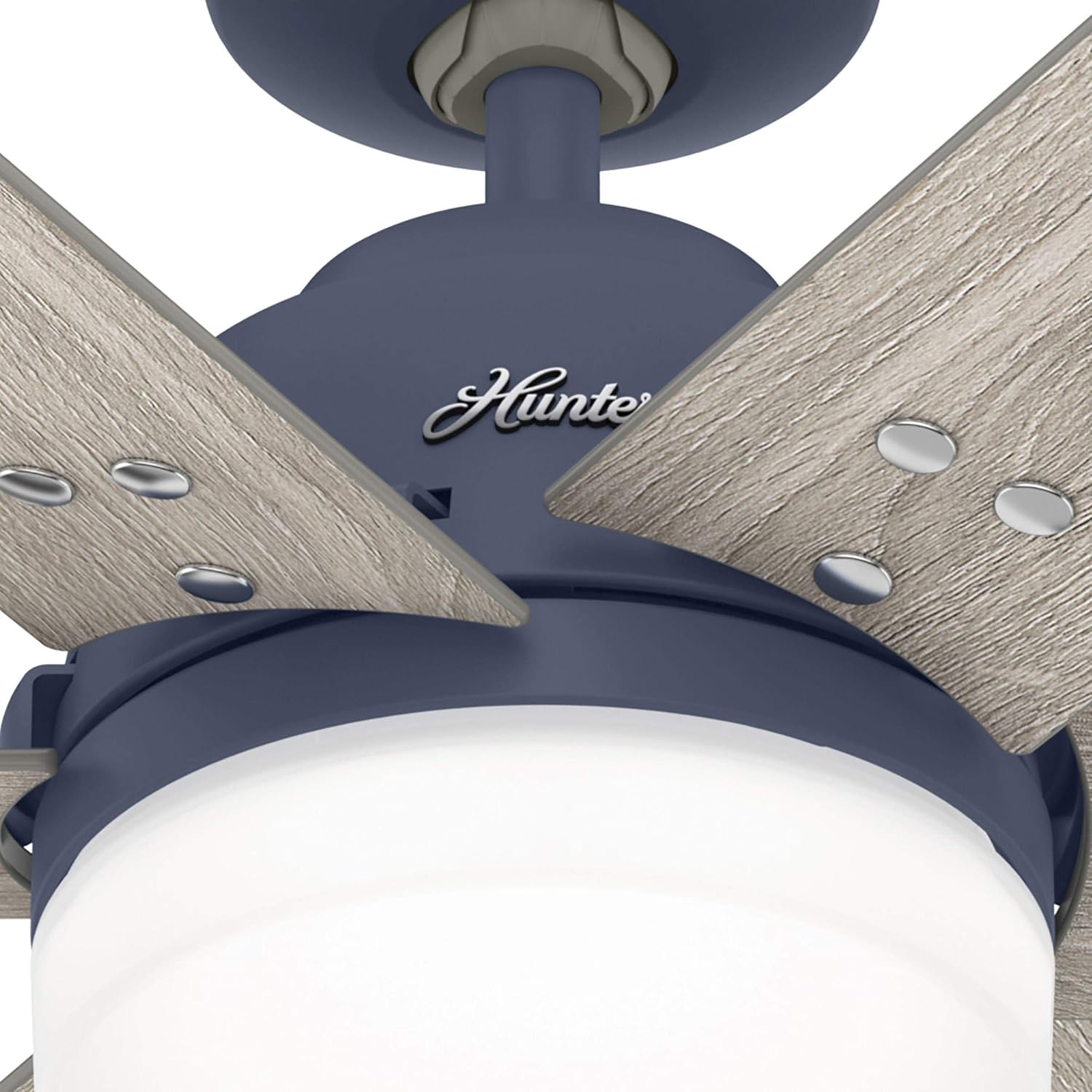 Hunter Fan 44 inch Casual Indigo Blue Indoor Ceiling Fan with LED Light Kit and Remote Control (Renewed)
