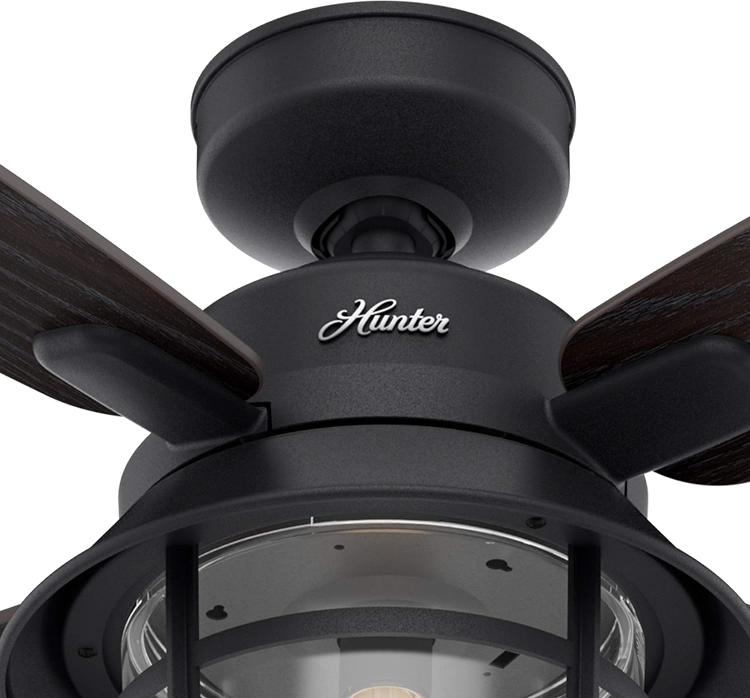 Hunter Fan 52 inch Casual Natural Iron Indoor Ceiling Fan with Light Kit and Remote Control (Renewed)