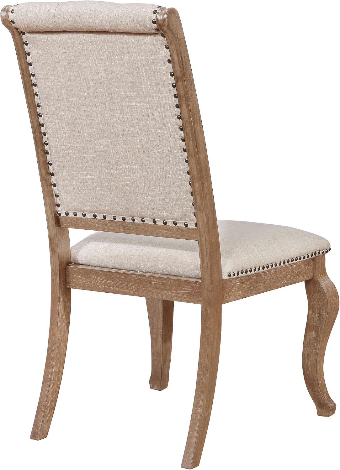 Coaster Home Furnishings - Brockway - Set of 2 Upholstered Dining Chair with Button Tufted, Nailhead Trim and Diamond Motif - Dining Room & Kitchen - Barley Brown - 110292