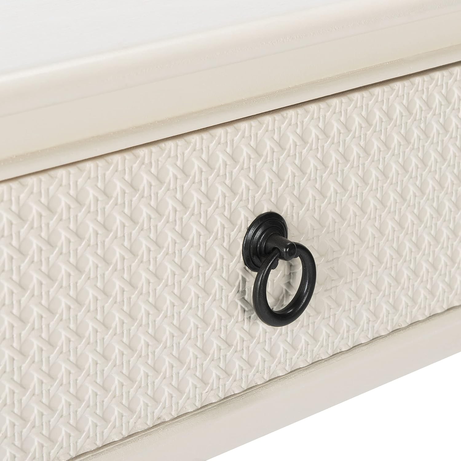 Safavieh Home Collection Haines White 2-Drawer Bottom Shelf Console Table