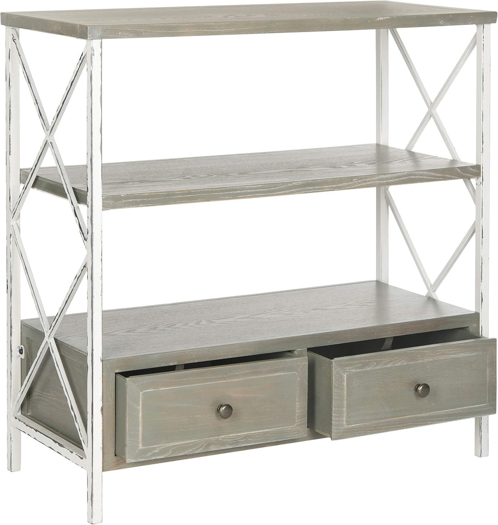 Safavieh American Homes Collection Chandra Console Table, French Grey/White Smoke