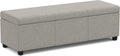 SIMPLIHOME Avalon Extra Large Storage Ottoman Bench - 54 inch Wide Upholstered Linen Look Fabric Rectangular Lift-Top Ottoman in Cloud Grey, Contemporary Bench for Living Room with Hidden Storage