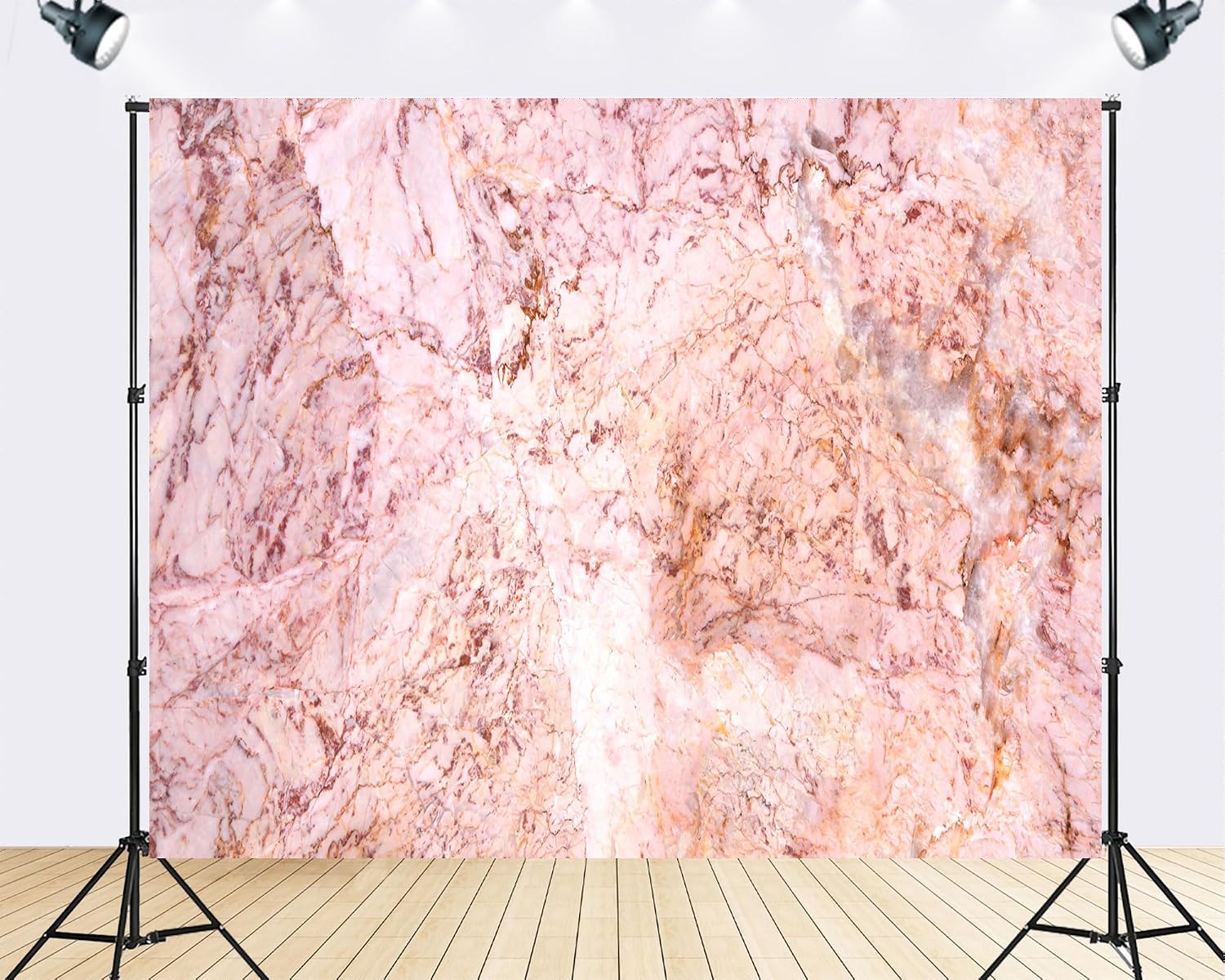 Trykid 20x10ft Pink Brown Marble Vein Texture Backdrop Warm Natural Stone Tone Interior Photography Background Luxury Home Design Party Decoration Tapestry Photo Booth Prop Fabric
