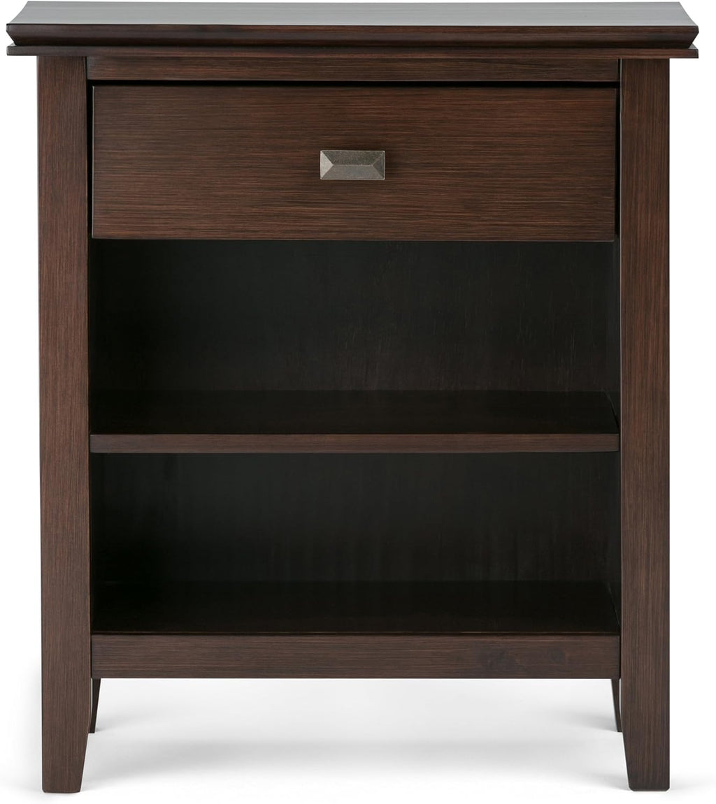 SIMPLIHOME Artisan Solid Wood 24 inch Wide Transitional-Style Bedside Nightstand Tables in Russet Brown for the Living Room and Bedroom (Set of 2)