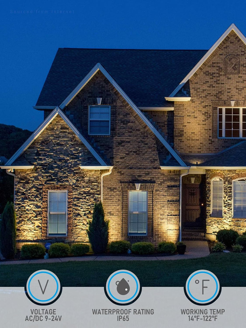 LEONLITE Solid Cast Brass Landscape Spotlights, Low Voltage Landscape Light, 12V Directional Uplights for Tree, House, Work with MR16 Bulb, (Bulbs Not Included), IP65, 7.72' Tall, Bronze, Pack of 4