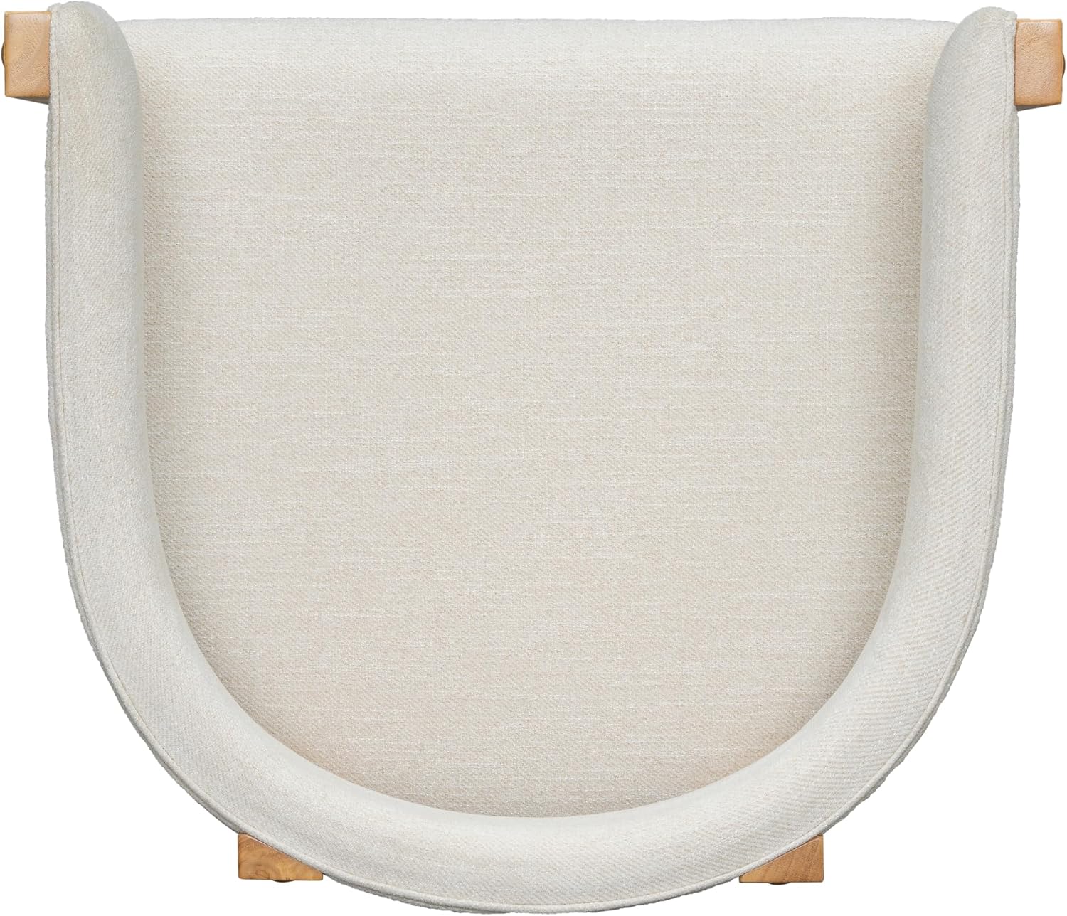 Christopher Knight Home Set of 2 Arley Modern Fabric Upholstered Dining Armchair, Sturdy Wooden Kitchen Side Chair with Ergonomic Backrest and Footrest, Soft Padded Barrel Accent Chair, Beige+Natural