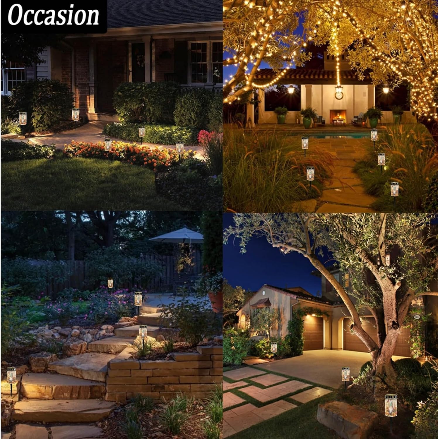Fall Dwarf Solar Garden Lights Outdoor Thanksgiving Solar Walkway Lights,Pathway Lights Set of 10 Thanksgiving Solar Powered Fairy Lights for Home Path Kitchen