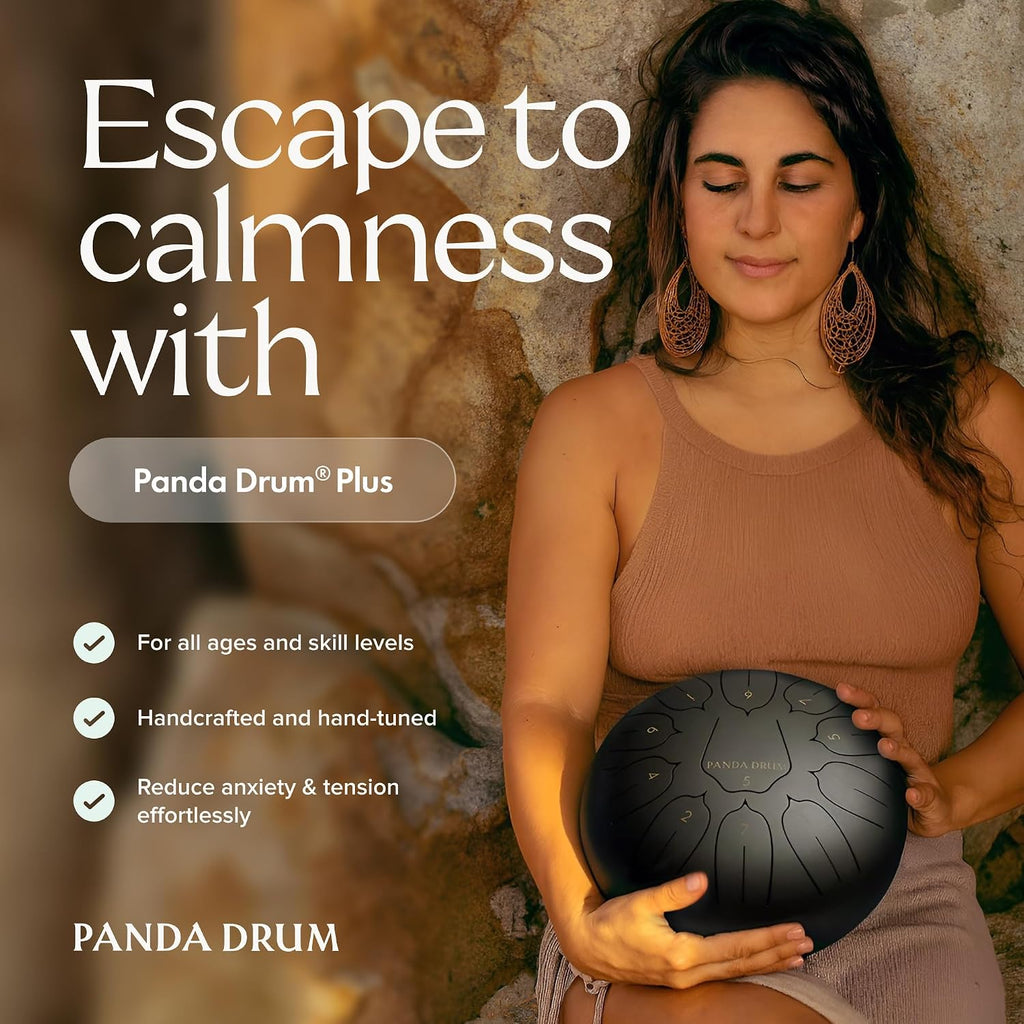 Panda Drum Pro (Blue) + Plus (Black) | 432 Hz Steel Tongue Drums