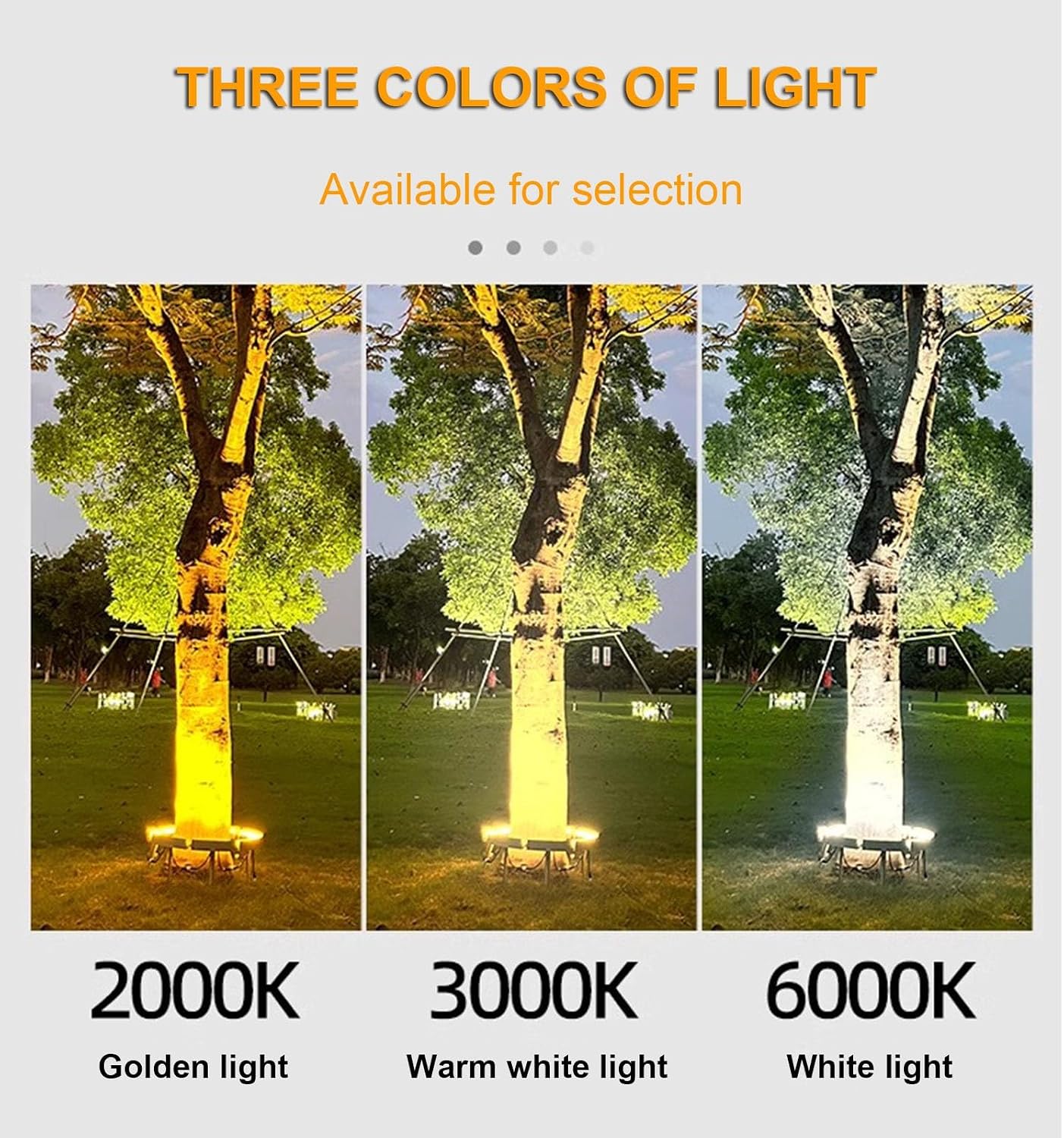 Solar Lights Outdoor, LED Yard Lighting Uplight Landscape Spotlights, Ring Tree Light, Easy to Assemble (Warm White Light Pack of 6)