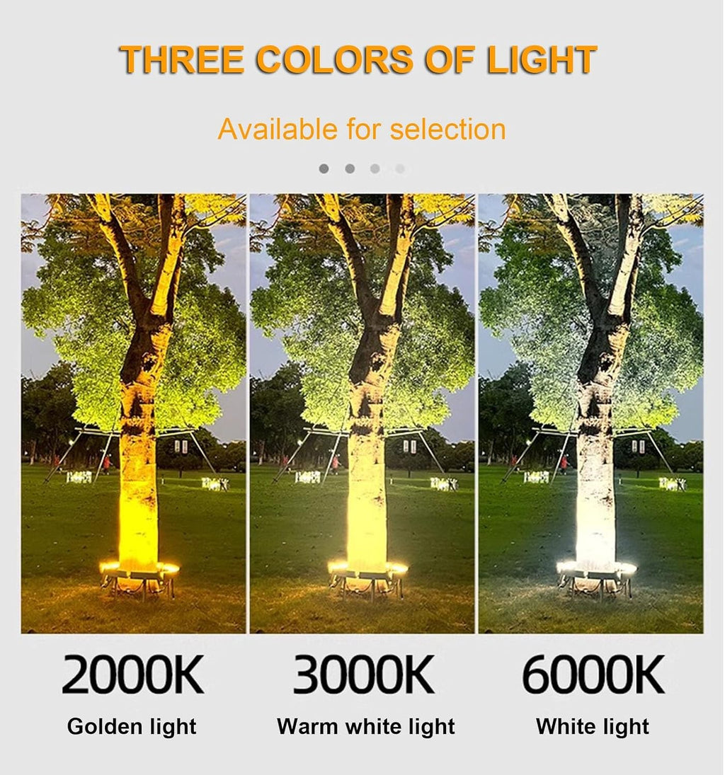 Solar Lights Outdoor, LED Yard Lighting Uplight Landscape Spotlights, Ring Tree Light, Easy to Assemble (White Light Pack of 6)