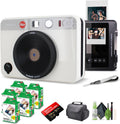 Leica Sofort 2 Hybrid Instant Photo Film and Digital Camera (White) (19188) with LCD Display Bundle with Fujifilm Instant Film 100 Sheets + 128 GB Memory Card + Bag + Cleaning Kit