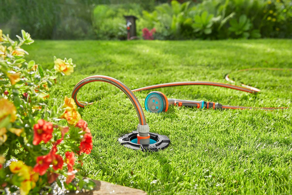 Gardena Sprinkler System Pipeline Starter Set: Complete Set for Entertaining The Pipeline System, Water Removal Around The Home and Garden, Underground Mounting (08270-20) – Assorted Colors