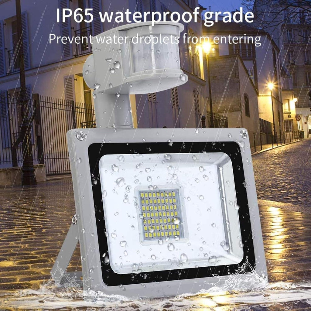 Solar Flood Lights 20W Warm White LED Spotlight with Motion, Outdoor Floodlights, Ip65 Waterproof Lamp, 2000Lm, 2800 3200 K