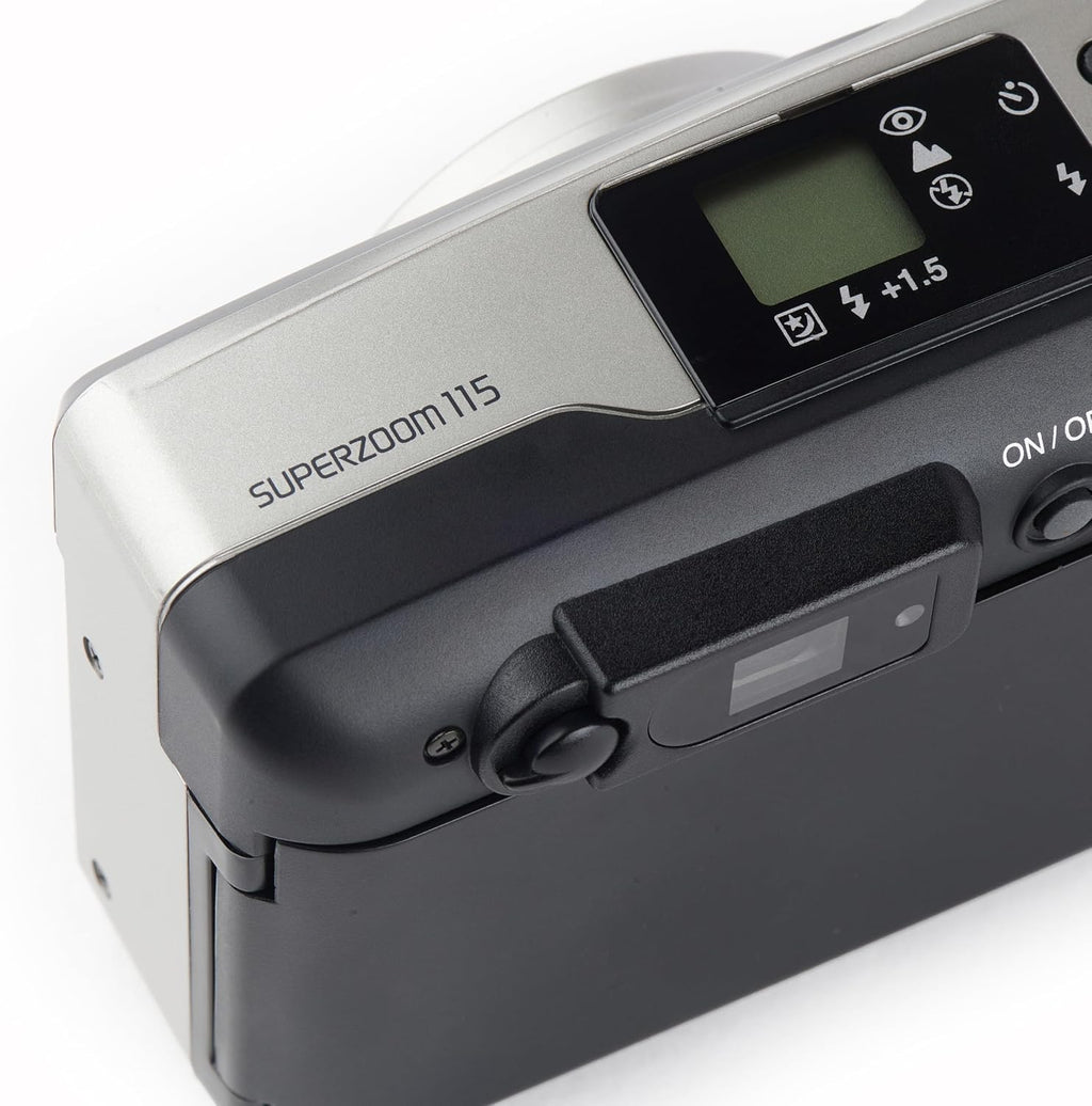 Olympus Superzoom 115 35mm Point & Shoot Film Camera – Compact Zoom Lens, Autofocus, Built-in Flash – Vintage Analog Camera for 35mm Film (Renewed)