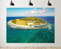 Trykid 20x10ft Tropical Island Airport Runway Clear Waters Marina Backdrop Breathtaking Coastal Aviation Photography Background Travel Shoot Tapestry Party Decoration Photo Studio Prop Fabric