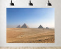Trykid 20x10ft Ancient Desert Pyramids Backdrop Clear Blue Sky Sandy Plains Distant Horizon Photography Background Historical Party Decoration Photo Booth Prop Fabric
