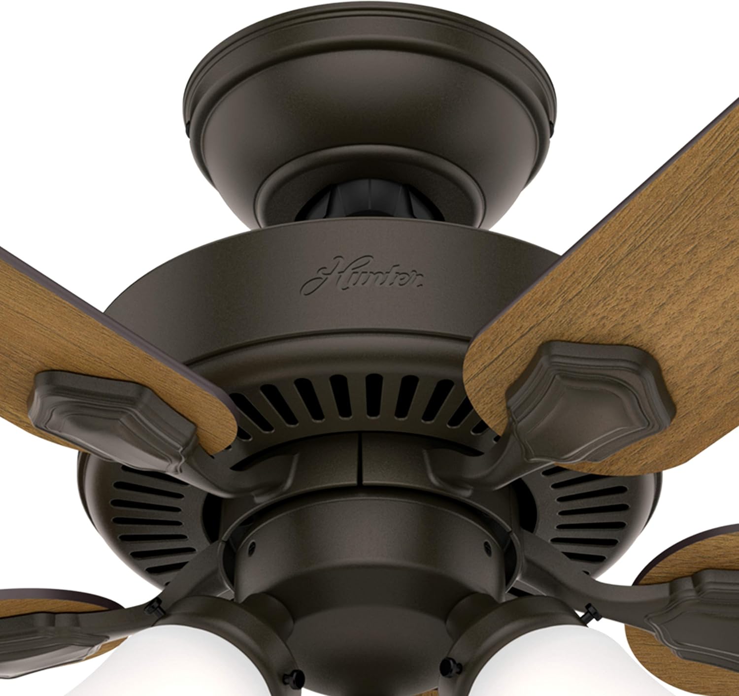 Hunter Fan 44 inch Indoor Traditional New Bronze Ceiling Fan with Light Kit (Renewed)