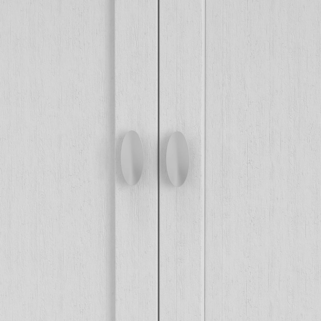 SIMPLIHOME Redmond Storage Cabinet - 32 inch Wide Solid Wood 2-Shelf Low Storage Cabinet in White, Transitional Accent Cabinet for Entryway with Adjustable Shelves and Tapered Legs