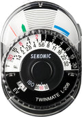 Sekonic L-208 Twin Mate Analog Incident & Reflected Light Meter, Compact Handheld Exposure Meter with Sliding Lumisphere, Shoe Mount, Instant Dial Readout for Film & Digital Photography