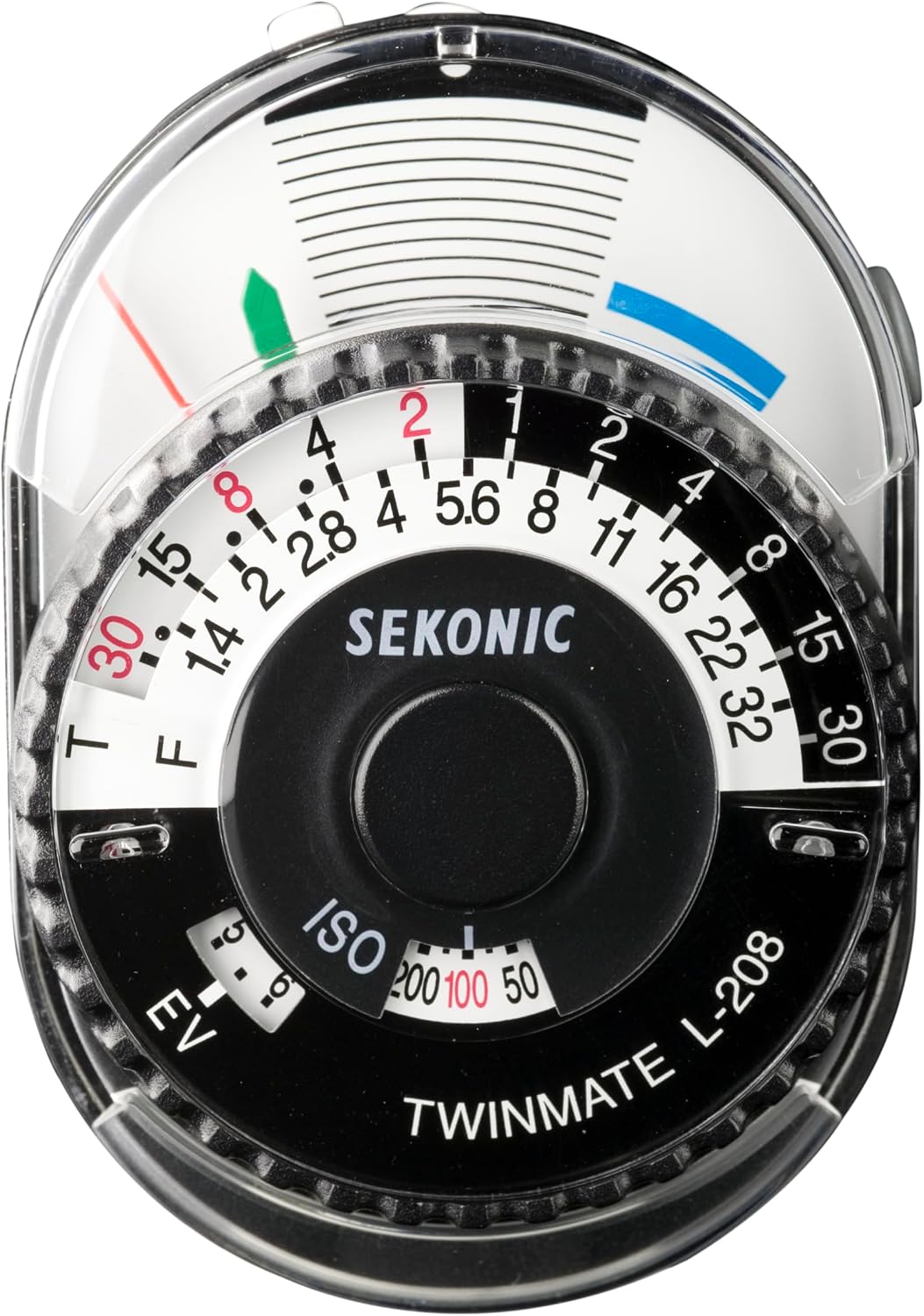 Sekonic L-208 Twin Mate Analog Incident & Reflected Light Meter, Compact Handheld Exposure Meter with Sliding Lumisphere, Shoe Mount, Instant Dial Readout for Film & Digital Photography